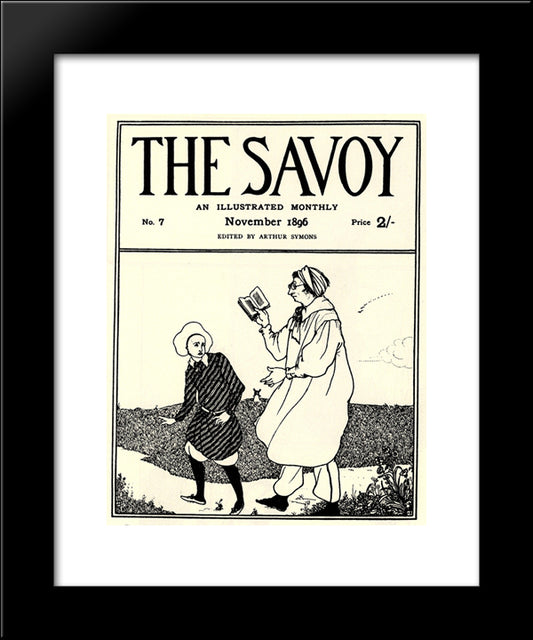 No. 7 20x24 Black Modern Wood Framed Art Print Poster by Beardsley, Aubrey