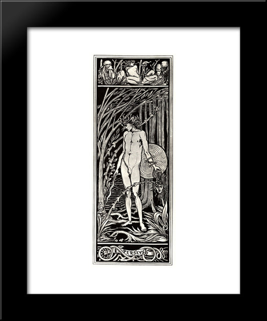 Perseus 20x24 Black Modern Wood Framed Art Print Poster by Beardsley, Aubrey