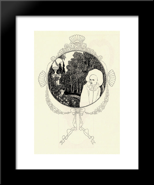 Pierrot Of The Minute 20x24 Black Modern Wood Framed Art Print Poster by Beardsley, Aubrey