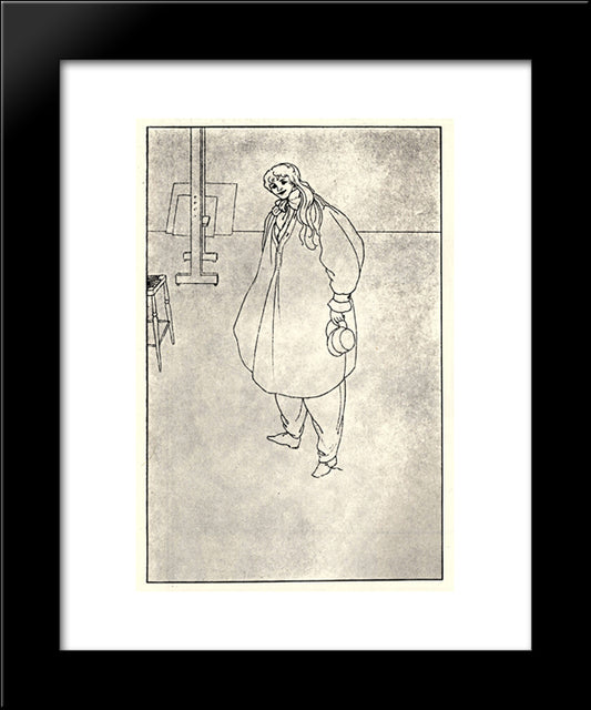 Portrait Of Miss Letty Lind 20x24 Black Modern Wood Framed Art Print Poster by Beardsley, Aubrey