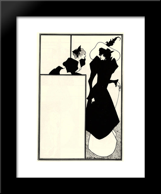 Poster Advertising 'The Spinster'S Scrip' 20x24 Black Modern Wood Framed Art Print Poster by Beardsley, Aubrey
