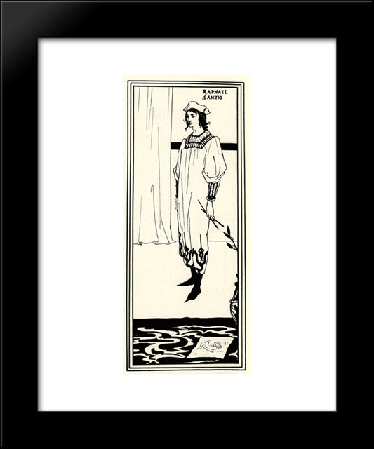 Raphael Sanzio 20x24 Black Modern Wood Framed Art Print Poster by Beardsley, Aubrey