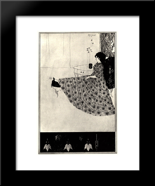 Rejane 20x24 Black Modern Wood Framed Art Print Poster by Beardsley, Aubrey