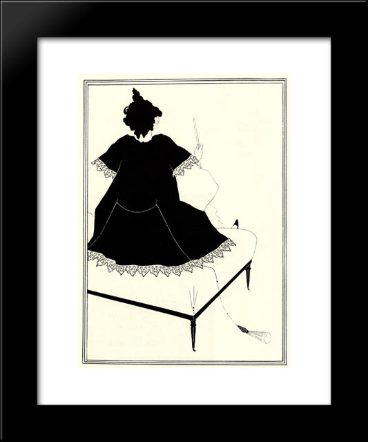 Salome On Settle 20x24 Black Modern Wood Framed Art Print Poster by Beardsley, Aubrey