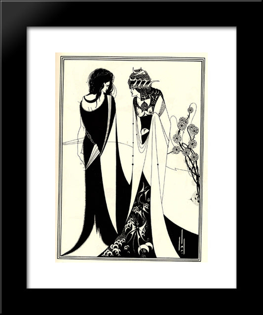 Salome With Her Mother 20x24 Black Modern Wood Framed Art Print Poster by Beardsley, Aubrey