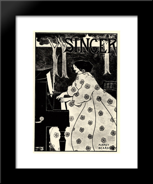 Singer 20x24 Black Modern Wood Framed Art Print Poster by Beardsley, Aubrey