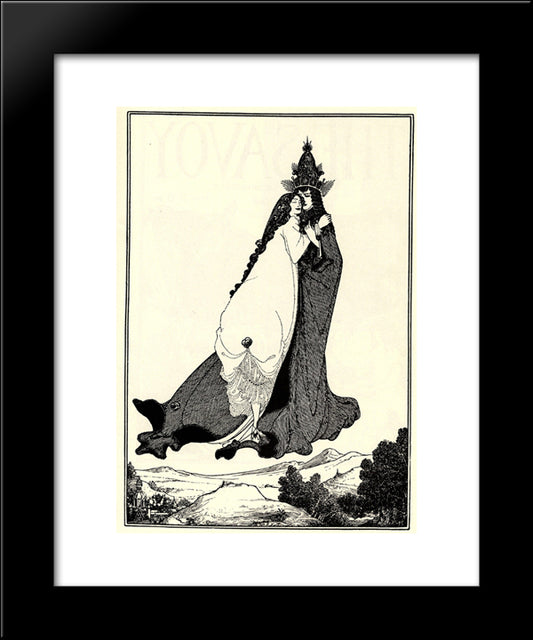 The Ascention Of Saint Rose Of Lima 20x24 Black Modern Wood Framed Art Print Poster by Beardsley, Aubrey