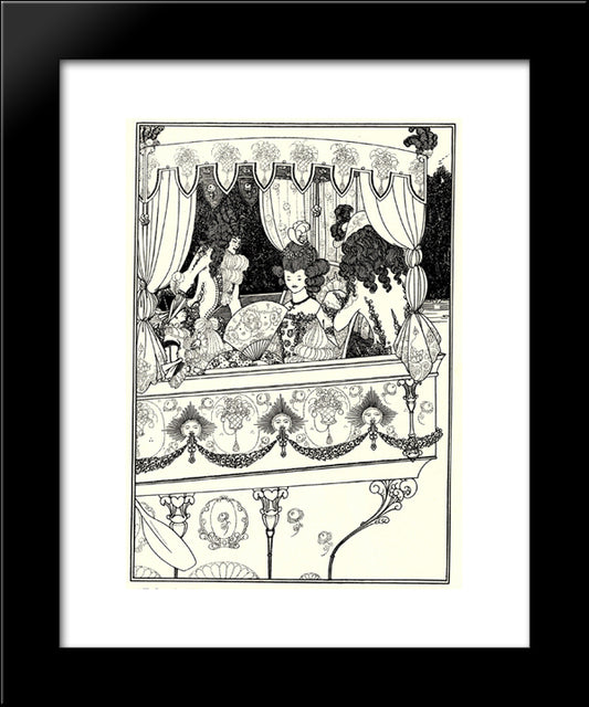 The Barge 20x24 Black Modern Wood Framed Art Print Poster by Beardsley, Aubrey