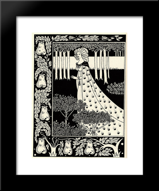 The Beale Isoud At Joyous Gard 20x24 Black Modern Wood Framed Art Print Poster by Beardsley, Aubrey