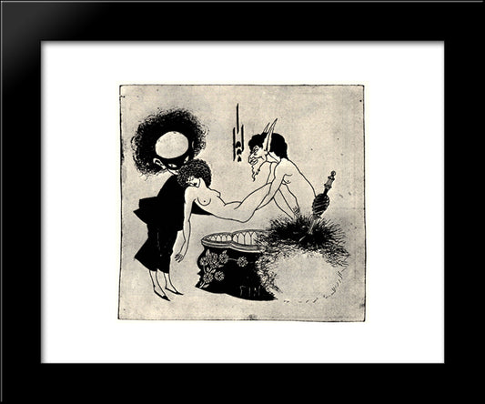 The Burial Of Salome 20x24 Black Modern Wood Framed Art Print Poster by Beardsley, Aubrey