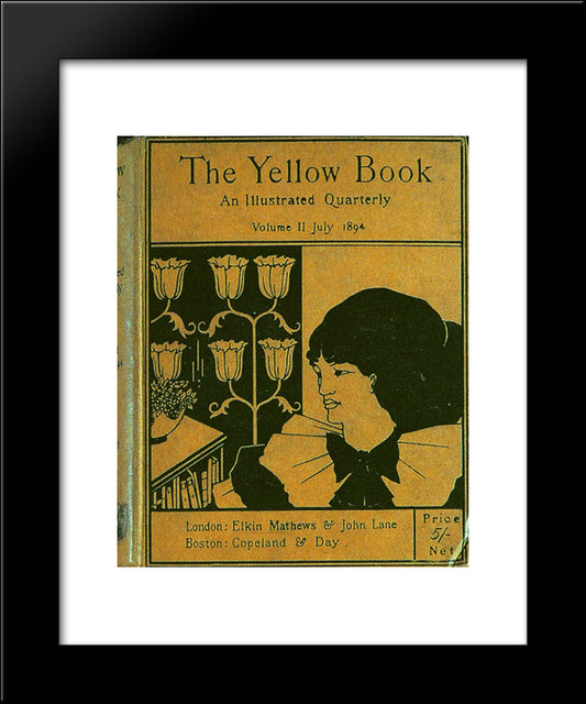 The Cover Of The Yellow Book 20x24 Black Modern Wood Framed Art Print Poster by Beardsley, Aubrey