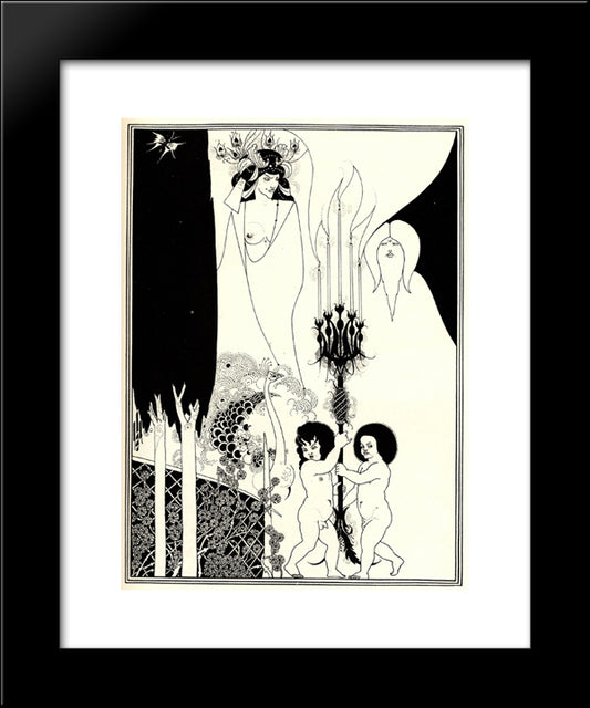 The Eyes Of Herod 20x24 Black Modern Wood Framed Art Print Poster by Beardsley, Aubrey