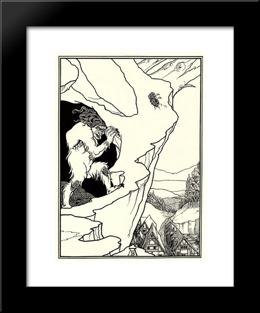 The Landslip 20x24 Black Modern Wood Framed Art Print Poster by Beardsley, Aubrey