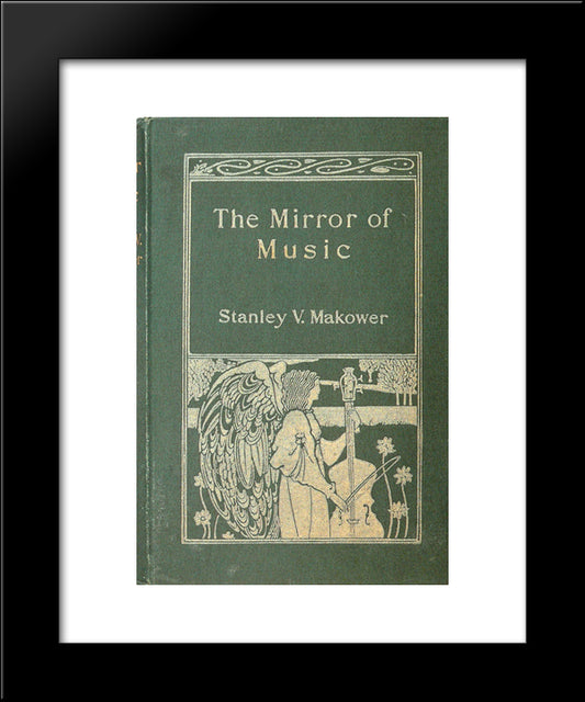 The Mirror Of Music 20x24 Black Modern Wood Framed Art Print Poster by Beardsley, Aubrey