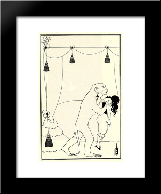 The Murders In The Rue Morgue 20x24 Black Modern Wood Framed Art Print Poster by Beardsley, Aubrey