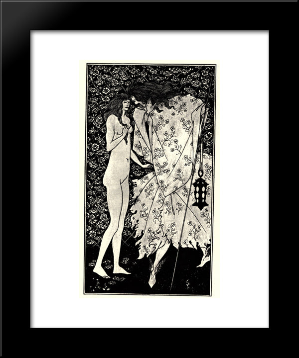 The Mysterious Rose Garden 20x24 Black Modern Wood Framed Art Print Poster by Beardsley, Aubrey