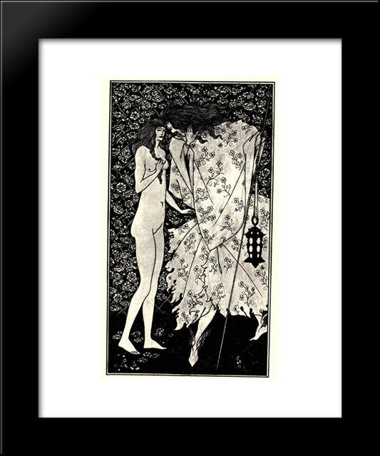 The Mysterious Rose Garden 20x24 Black Modern Wood Framed Art Print Poster by Beardsley, Aubrey