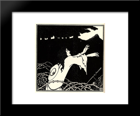 The Return Of Tannhauser To The Venusberg 20x24 Black Modern Wood Framed Art Print Poster by Beardsley, Aubrey