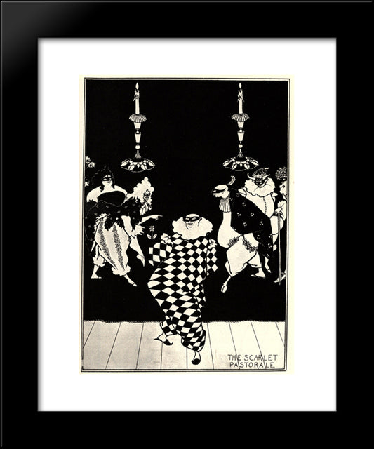 The Scarlet Pastorale 20x24 Black Modern Wood Framed Art Print Poster by Beardsley, Aubrey