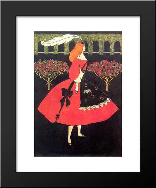 The Slippers Of Cinderella 20x24 Black Modern Wood Framed Art Print Poster by Beardsley, Aubrey