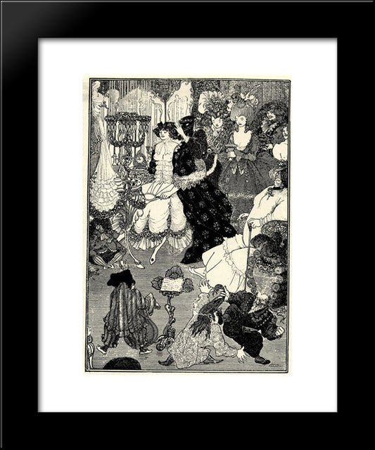 The Toilet Of Helen 20x24 Black Modern Wood Framed Art Print Poster by Beardsley, Aubrey