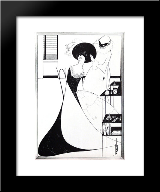 The Toilet Of Salome 20x24 Black Modern Wood Framed Art Print Poster by Beardsley, Aubrey