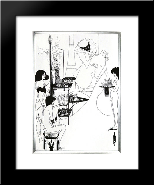 The Toilette Of Salome 20x24 Black Modern Wood Framed Art Print Poster by Beardsley, Aubrey