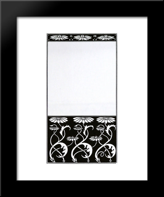 Title Page Of Discords 20x24 Black Modern Wood Framed Art Print Poster by Beardsley, Aubrey