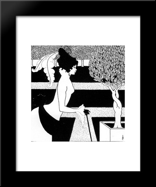 Title Page Ornament For 'The Yellow Book' 20x24 Black Modern Wood Framed Art Print Poster by Beardsley, Aubrey