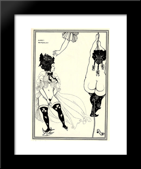 Two Athenian Women In Distress 20x24 Black Modern Wood Framed Art Print Poster by Beardsley, Aubrey