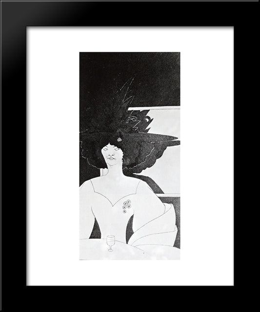 Waiting' 20x24 Black Modern Wood Framed Art Print Poster by Beardsley, Aubrey