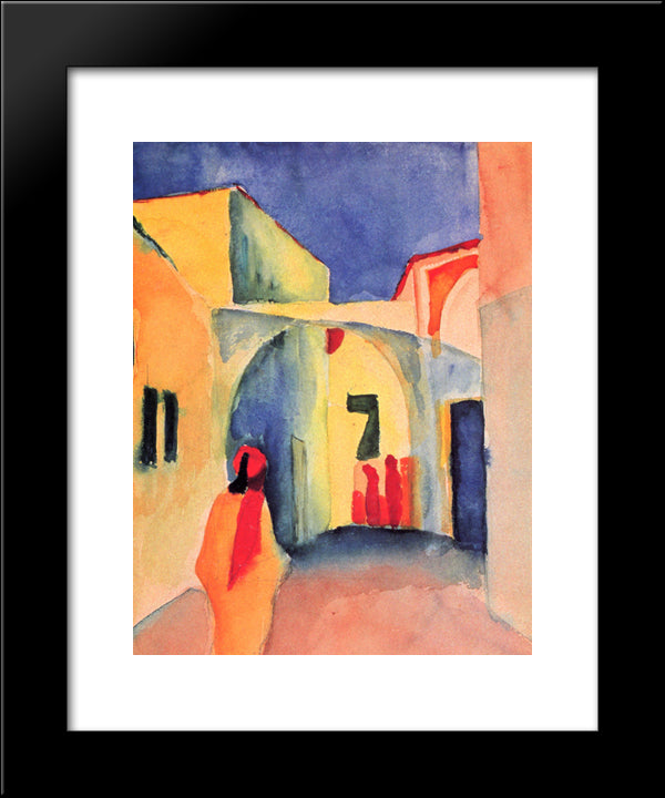 A Glance Down An Alley 20x24 Black Modern Wood Framed Art Print Poster by Macke, August