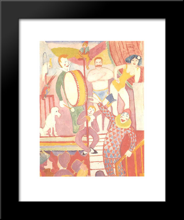 Circus 20x24 Black Modern Wood Framed Art Print Poster by Macke, August