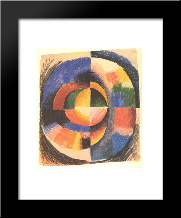 Colour Circle 20x24 Black Modern Wood Framed Art Print Poster by Macke, August