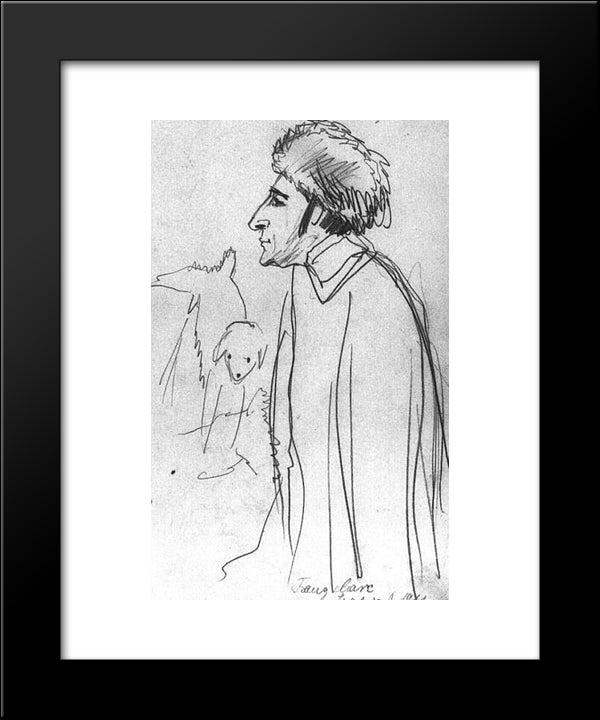 Franz Marc With Russi 20x24 Black Modern Wood Framed Art Print Poster by Macke, August
