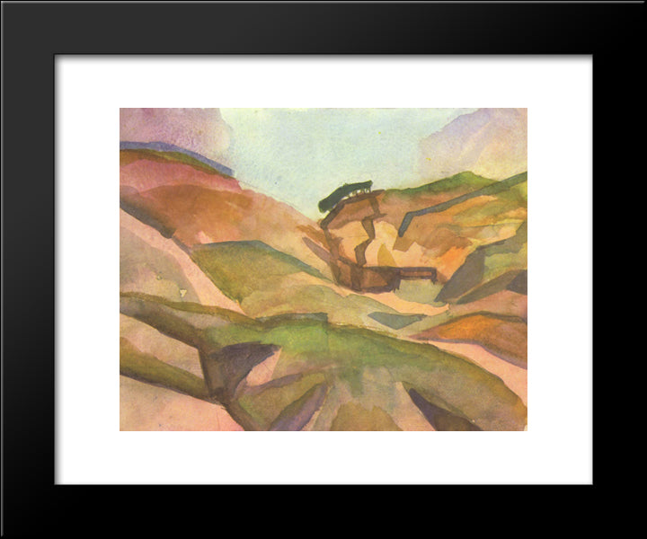 Gorge 20x24 Black Modern Wood Framed Art Print Poster by Macke, August