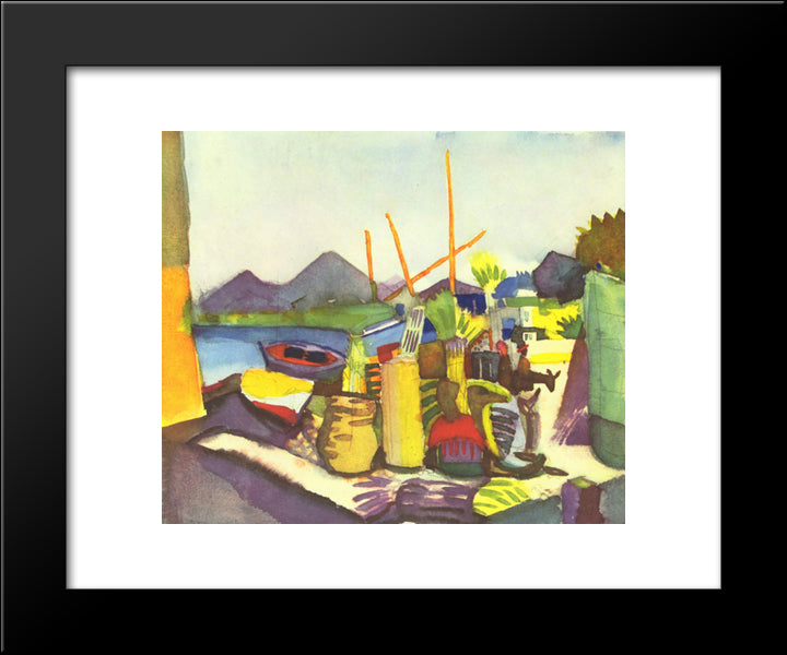 Landscape Near Hammamet 20x24 Black Modern Wood Framed Art Print Poster by Macke, August