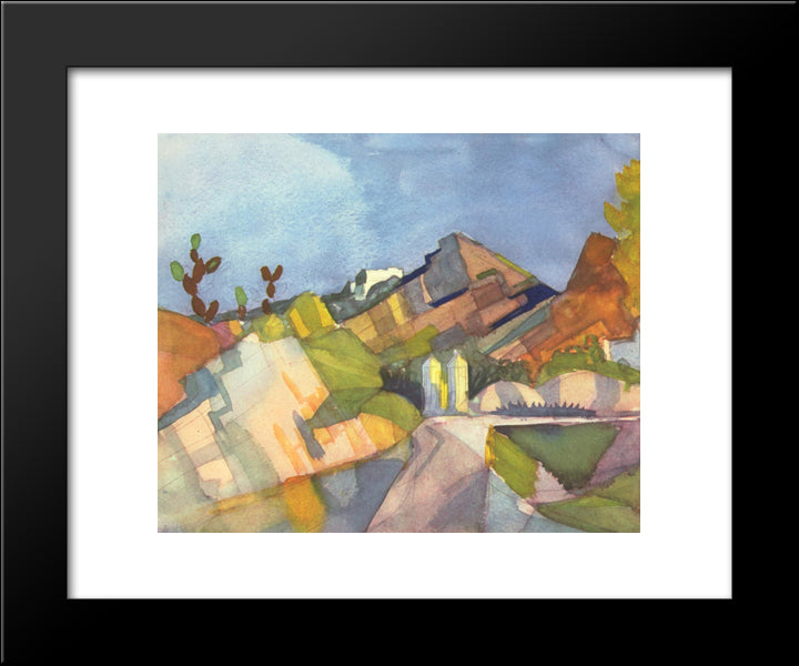 Rocky Landscape 20x24 Black Modern Wood Framed Art Print Poster by Macke, August