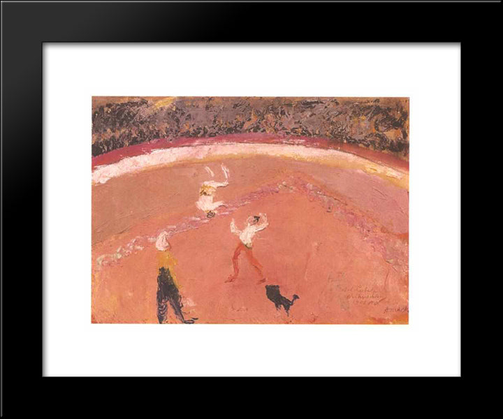 Salto Mortale In Circus 20x24 Black Modern Wood Framed Art Print Poster by Macke, August