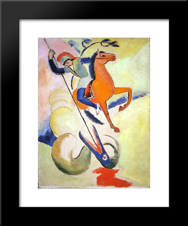 St. George 20x24 Black Modern Wood Framed Art Print Poster by Macke, August