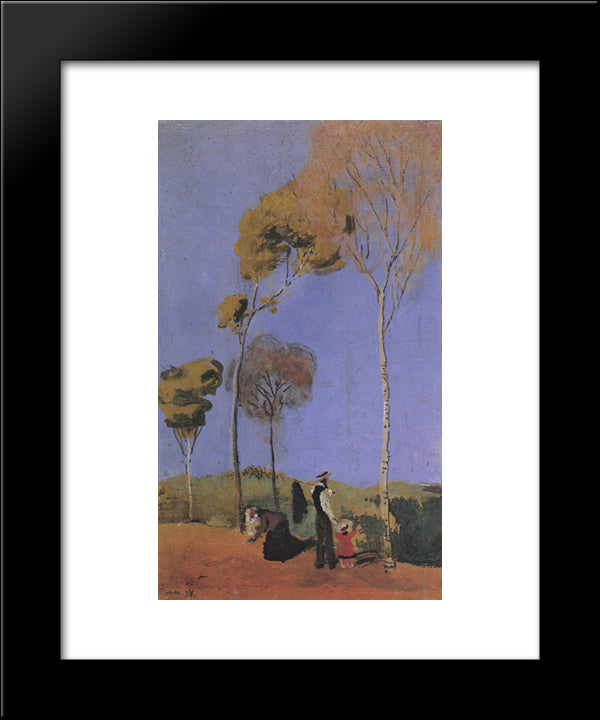 Stroller 20x24 Black Modern Wood Framed Art Print Poster by Macke, August