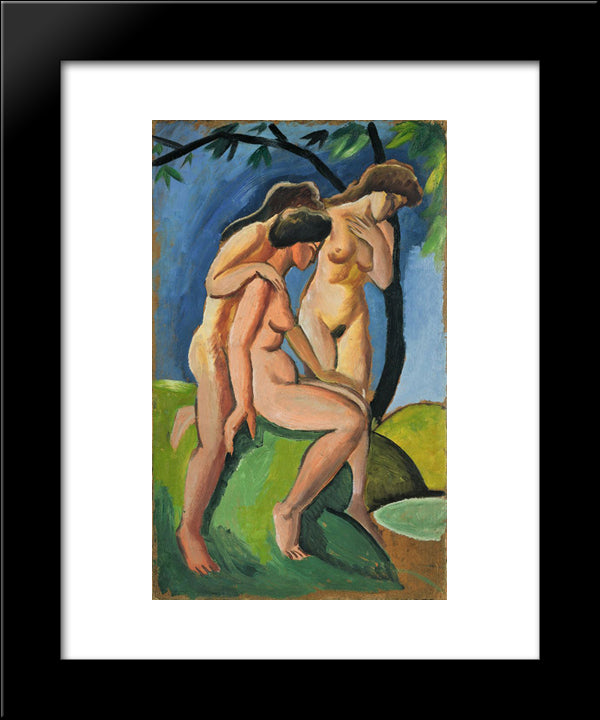Three Acts 20x24 Black Modern Wood Framed Art Print Poster by Macke, August