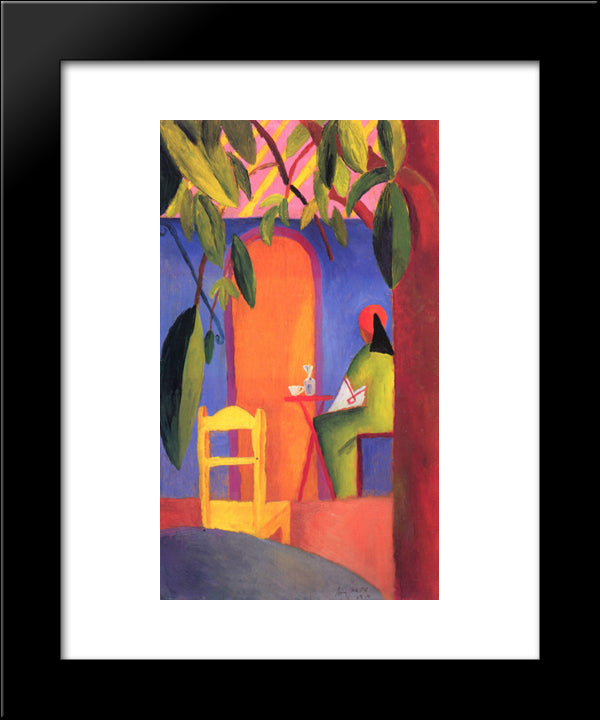 Turkish Cafe (Ii) 20x24 Black Modern Wood Framed Art Print Poster by Macke, August