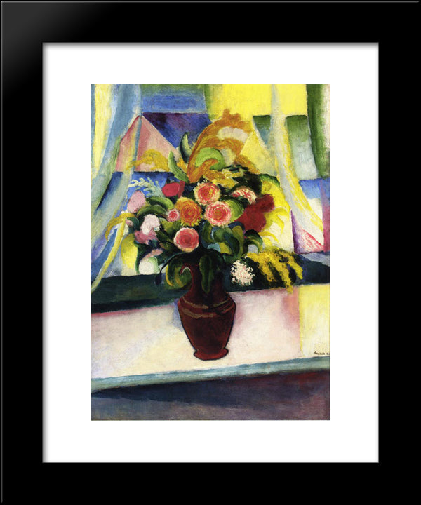 Untitled 20x24 Black Modern Wood Framed Art Print Poster by Macke, August
