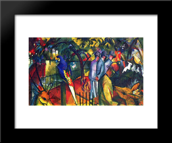 Zoological Garden I 20x24 Black Modern Wood Framed Art Print Poster by Macke, August