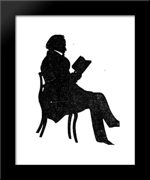 Portrait Of Theophilus Parsons 20x24 Black Modern Wood Framed Art Print Poster by Edouart, Auguste