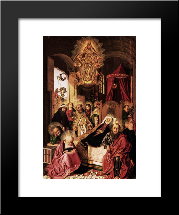 Death Of The Virgin 20x24 Black Modern Wood Framed Art Print Poster by Bermejo, Bartolome