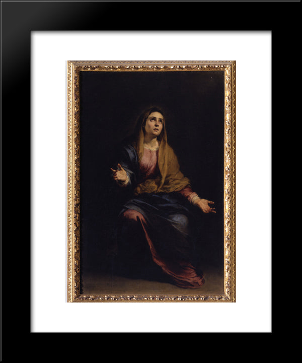 Dolorosa 20x24 Black Modern Wood Framed Art Print Poster by Murillo, Bartolome Esteban
