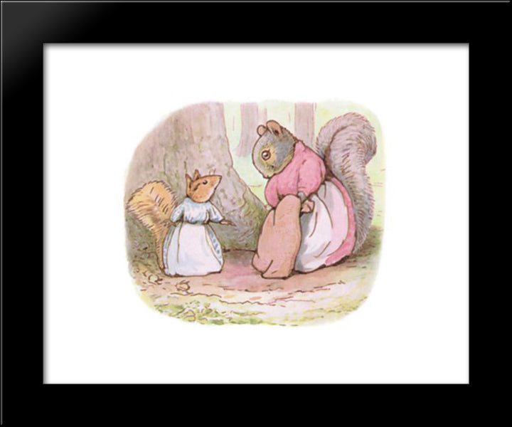 Goody And Mrs. Hackee 20x24 Black Modern Wood Framed Art Print Poster by Potter, Beatrix