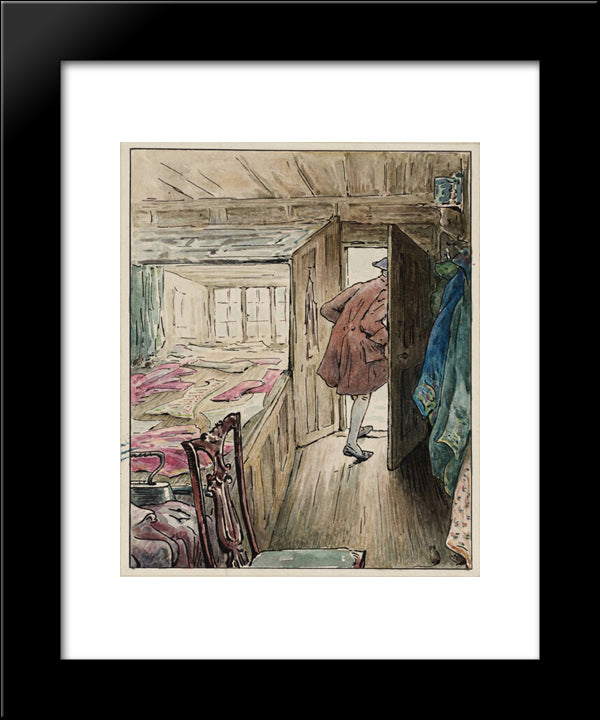 The Tailor Leaving His Workshop 20x24 Black Modern Wood Framed Art Print Poster by Potter, Beatrix